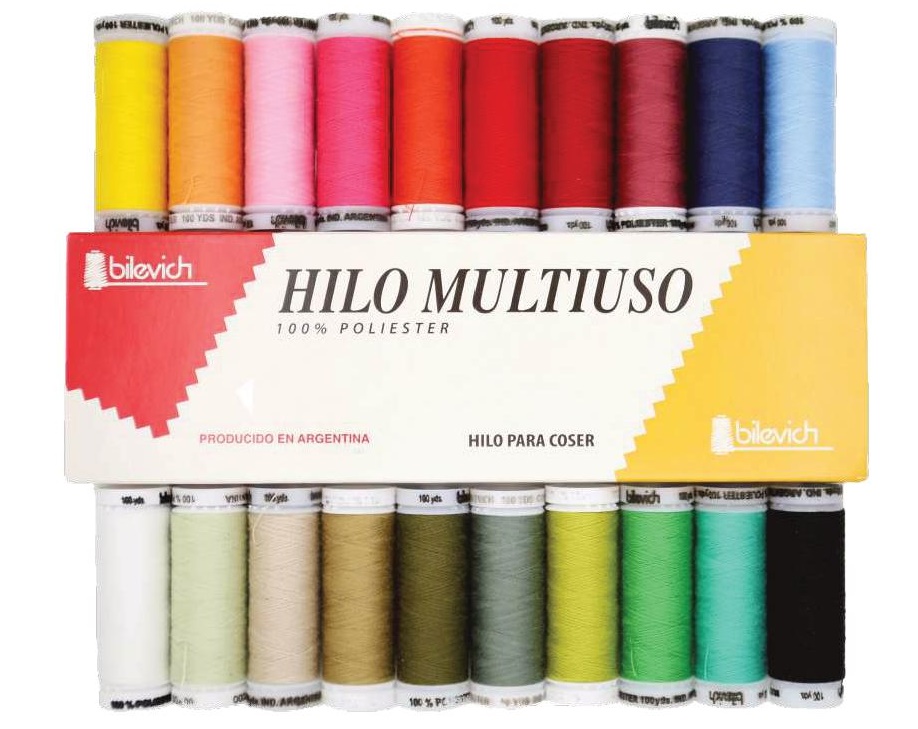 ART 1001-HILOS P/ COSER MULTIUSO 100 % POLIESTER (10 BOBINAS X COLOR)  