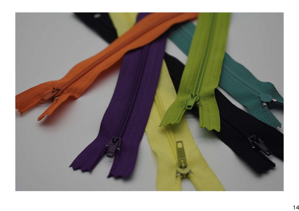 CIERRES DE 6MM FIJO DE POLYESTER REFORZADO 20CM     