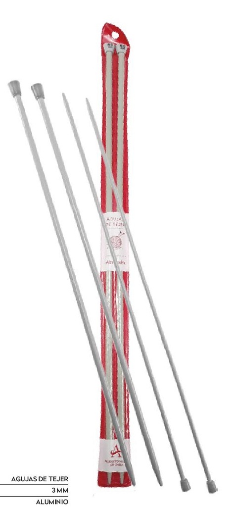 AGUJA DE TEJER DE ALUMINIO - PAR
