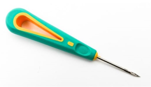 AGUJA PARA COSER CUERO CON MANGO ERGONOMICO PLASTICO C.B.X. 
