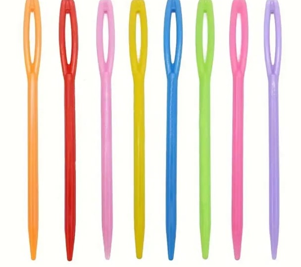 AGUJA PARA COSER LANA PLASTICO (X 6 UNIDADES )