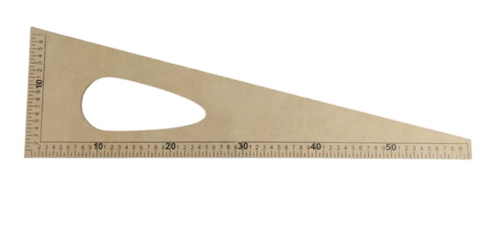 ESCUADRA DE 60 CM FIBROFACIL COMUN 