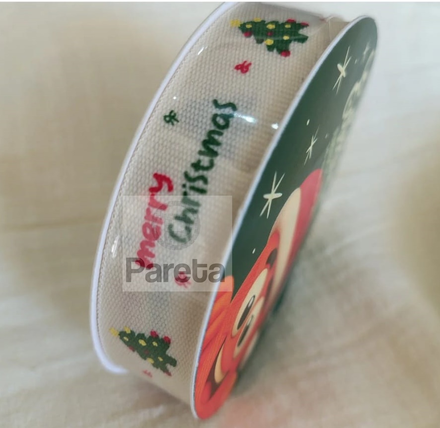 CINTA NAVIDEÑA ARBOLITO 16MM - PIEZA X 10YDS