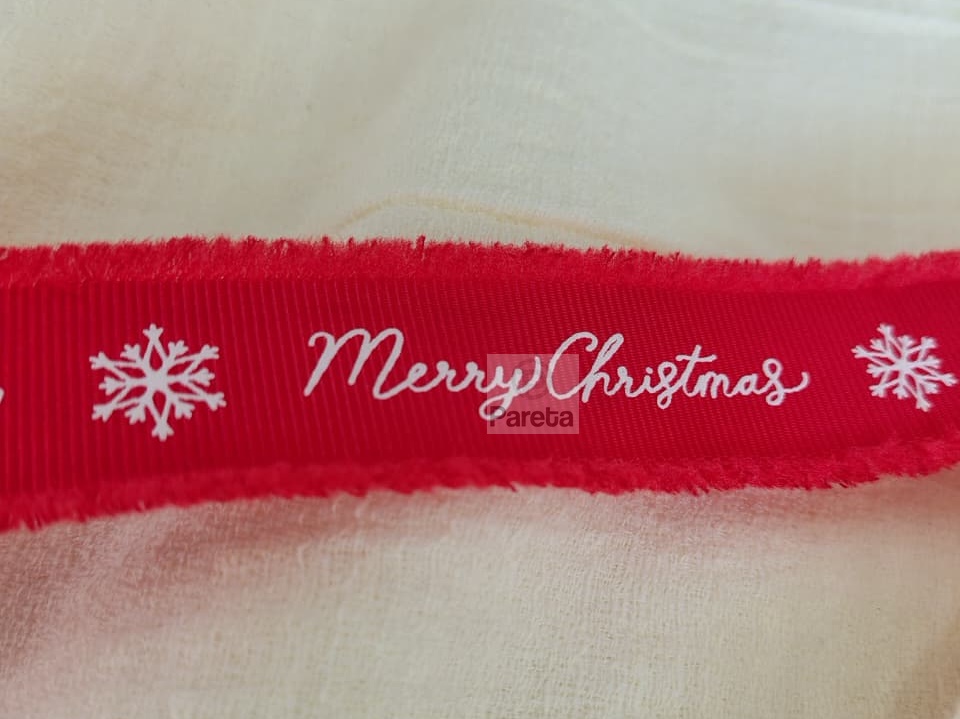 CINTA NAVIDEÑA DEFLECADO 25MM - PIEZA X 10YDS 