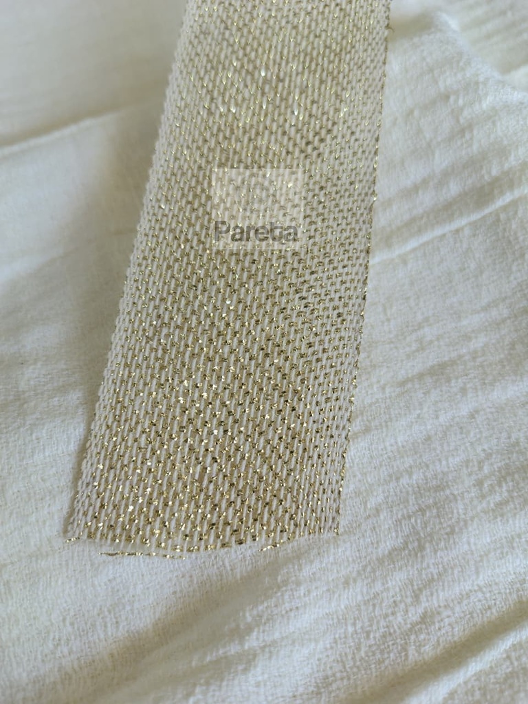 CINTA DE YUTE CON DORADO DE 40MM. ROLLO X 10MTS