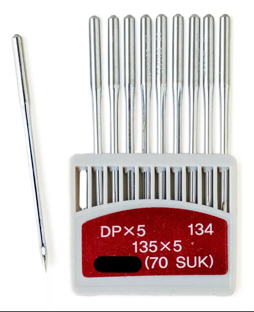 AGUJA PARA MAQUINA DE COSER INDUSTRIAL DPX5 SOBRE 10 UNIDADES