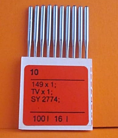 AGUJA PARA MAQUINA COLLARETA TVX1 SOBRE 10 U