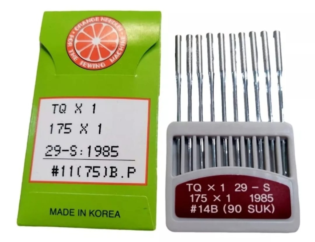 AGUJA PARA MAQUINA BOTONERA INDUSTRIAL TQX1 (175X1) SOBRE 10 U