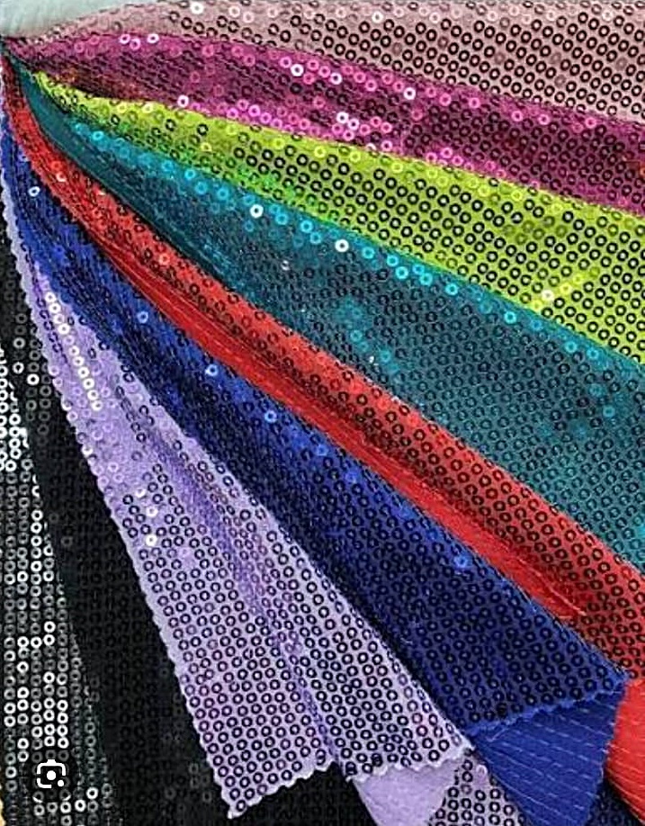 TELA DE LENTEJUELAS X 1,1 MTS DE ANCHO - COLORES VARIOS 