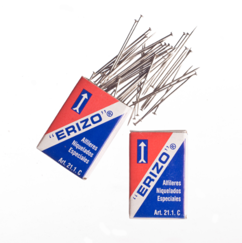 ALFILER ERIZO NIQUELADO EN CAJA DE 24 CAJITAS X 48 UNIDADES