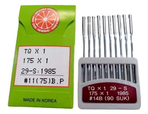 AGUJA PARA MAQUINA BOTONERA INDUSTRIAL TQX1 (175X1) SOBRE 10 U