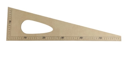 ESCUADRA DE 60 CM FIBROFACIL COMUN 