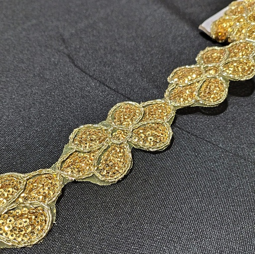 [AG1143] GALONES DE FANTASIA DORADO  DE 4MM- PIEZA POR 10 YDS 