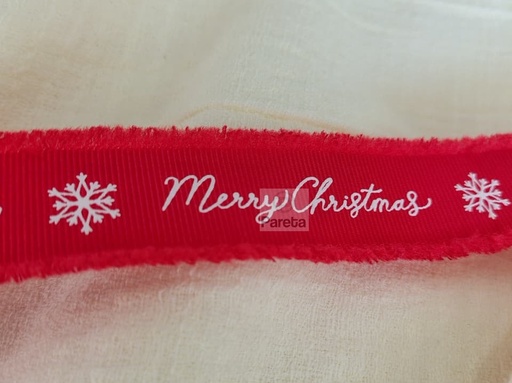 CINTA NAVIDEÑA DEFLECADO 25MM - PIEZA X 10YDS 