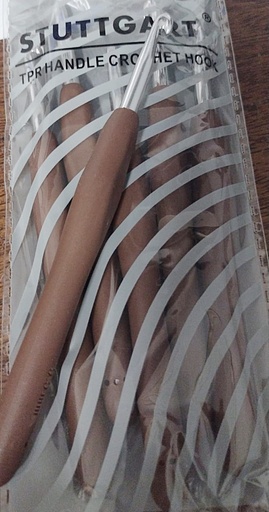 AGUJA DE CROCHET MANGO DE SILICONA STUTTGART - PAQUETES POR 6 UND- 